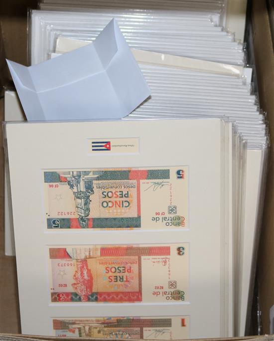 Collection of Cuban bank notes